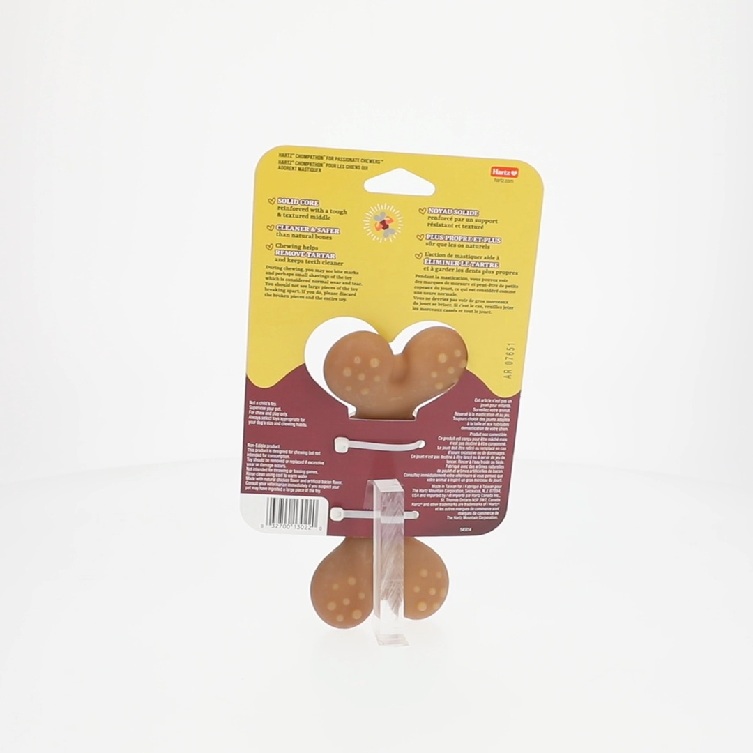 Chompathon Durable Nylon Dog Chew Toy with Real Chicken and Bacon