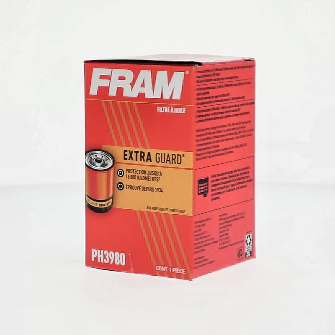 FRAM Extra Guard Oil Filter, PH3980, 10K Miles, Replacement Oil