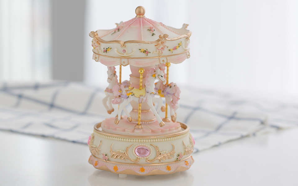 thumbnail video image 2 of LOVE FOR YOU gift packaging music box carousel unicorn for baby girls, female friends, female mothers, children, daughters, granddaughters, anniversaries, Christmas gifts, 2 of 7