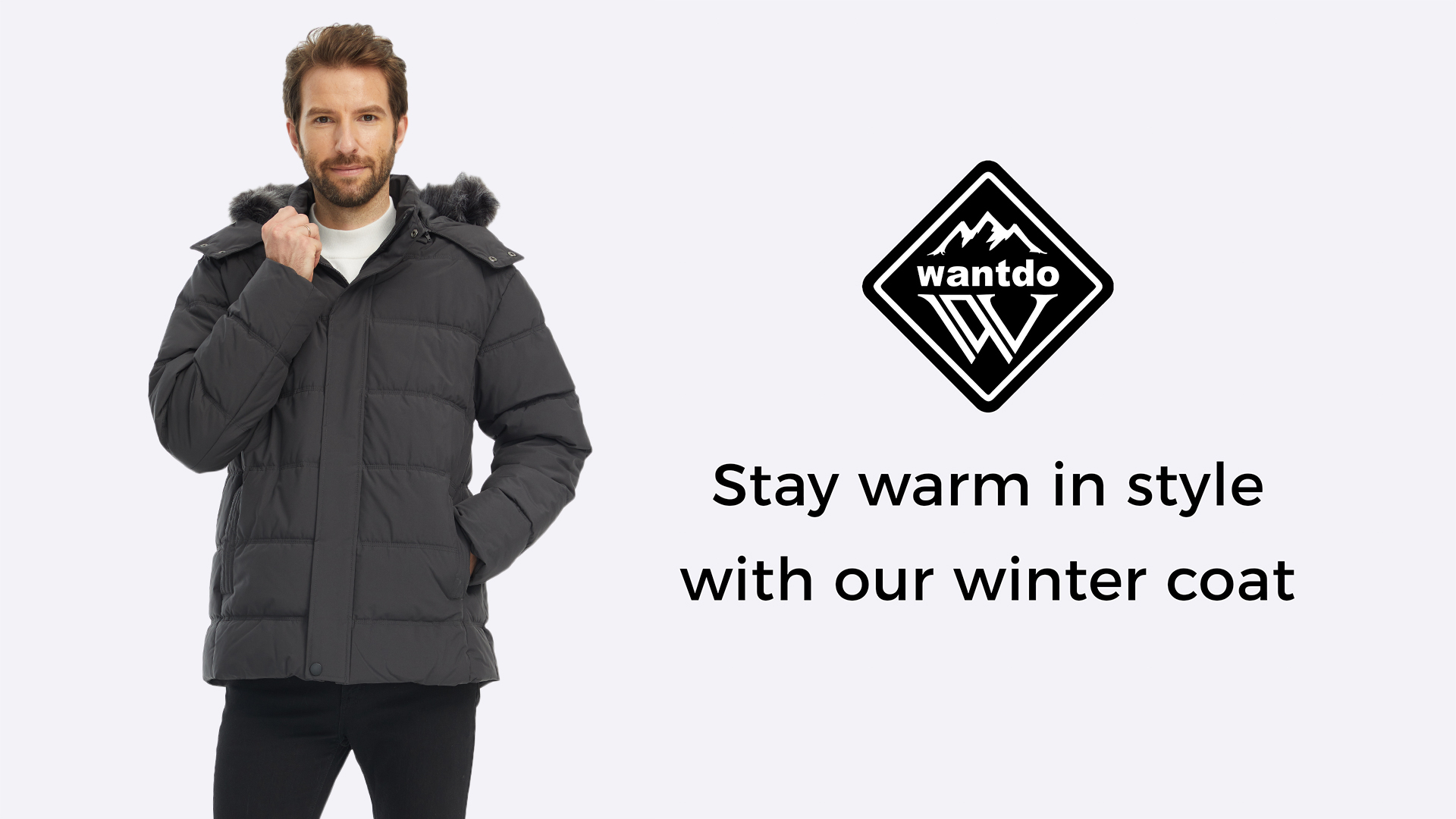 thumbnail video image 2 of Wantdo Men's Hooded Coat Quilted Winter Coat Thicken Recycled Winter Puffer Parka Jacket Navy L, 2 of 10