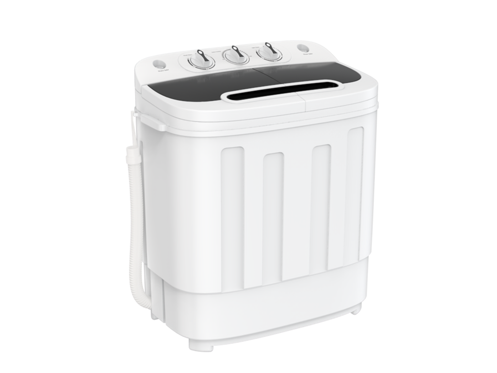 ZENSTYLE Twin Tub Portable Compact Wash Machine Spin Dry Cycle 13lbs  Semi-Automatic Home Mini Washer, White 