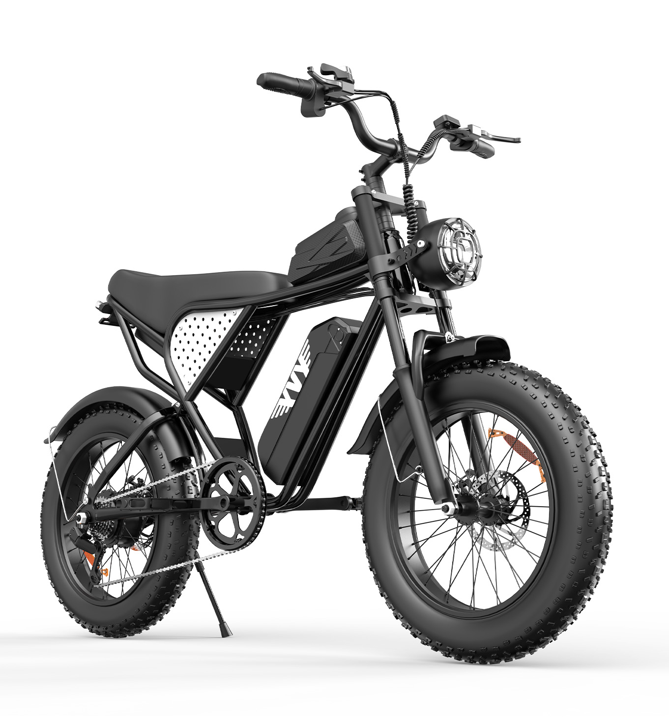 thumbnail video image 2 of 1500W Peak 30Mph 48V 15.6Ah E-Dirt Bike 70Mi, 20" Fat Tire Electric Dirt Bike for Adults,Full Suspension,Disc Brakes,cTUVus Certified, 2 of 8