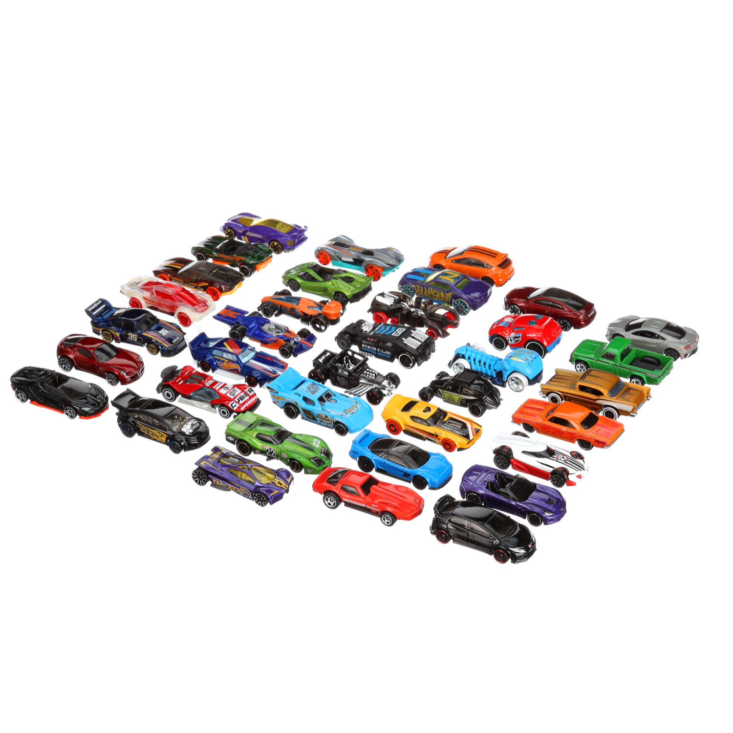 Hot Wheels 36-Pack Set of 1:64 Scale Toy Cars & Trucks (Styles May