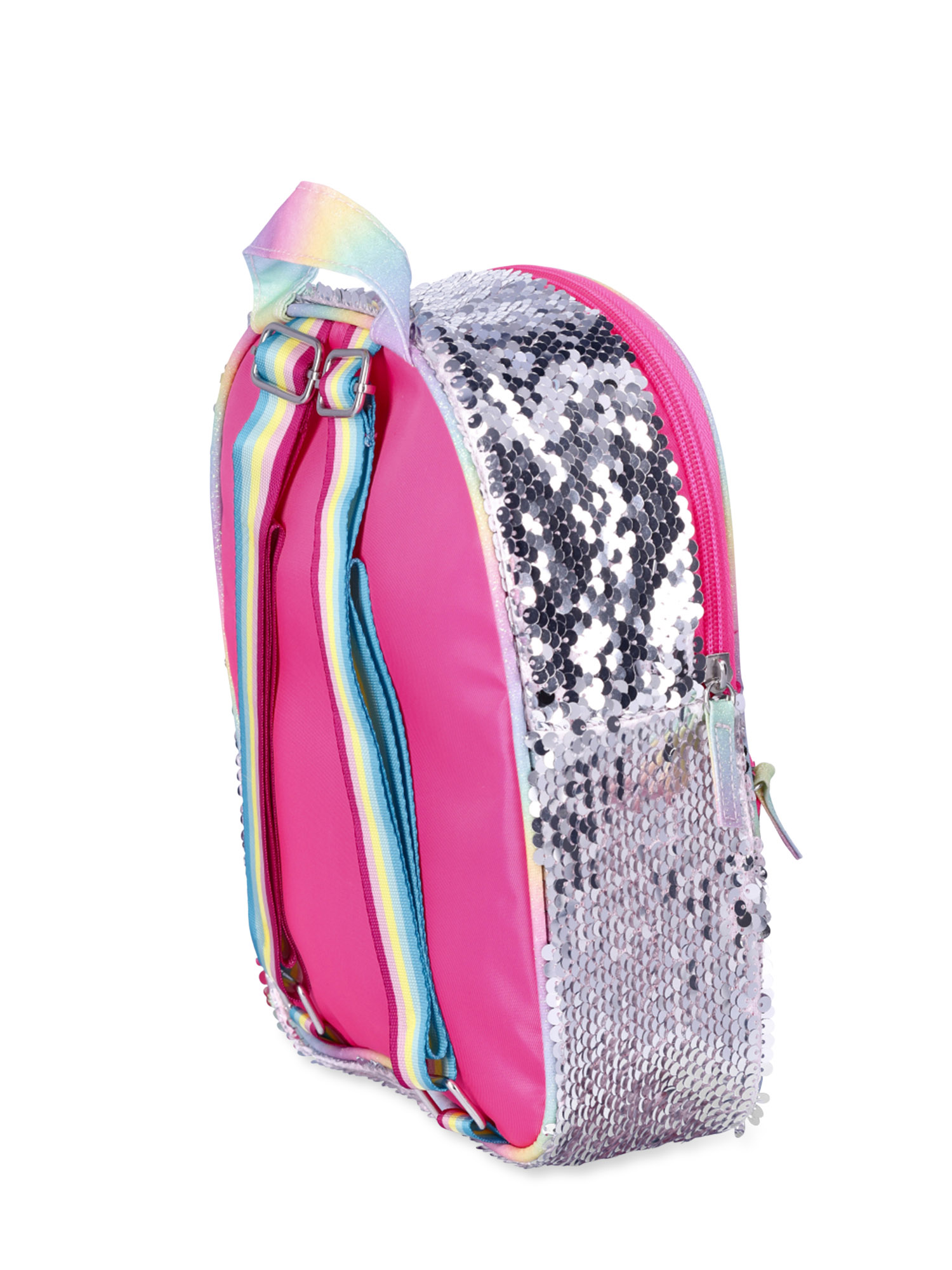 Girls flip sequin rainbow heart backpack hotsell