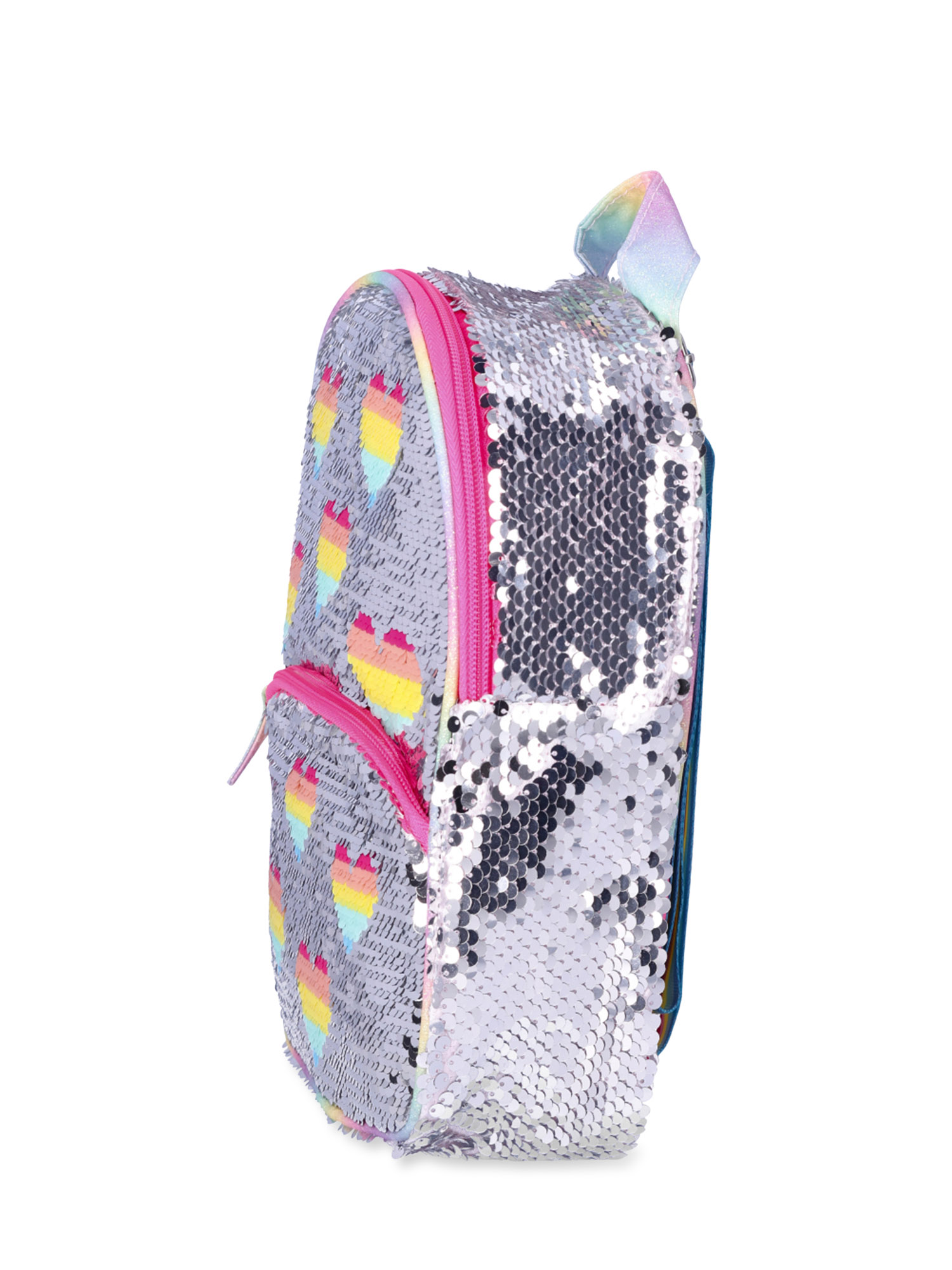 Wonder Nation Girls Rainbow Heart Flip Sequined Mini Backpack Walmart