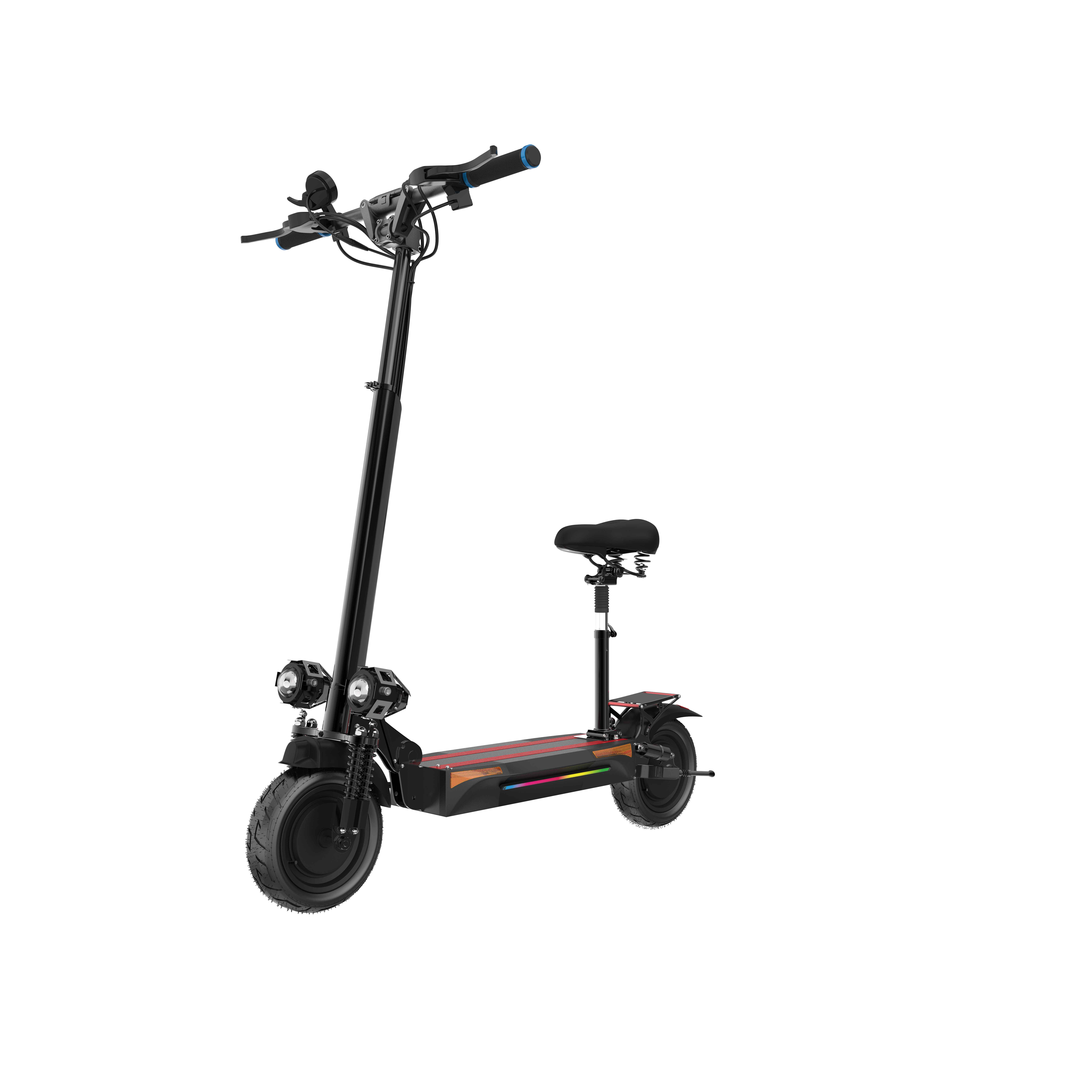 100KM Electric Scooter Long Range High Power Foldable 48V 1200W