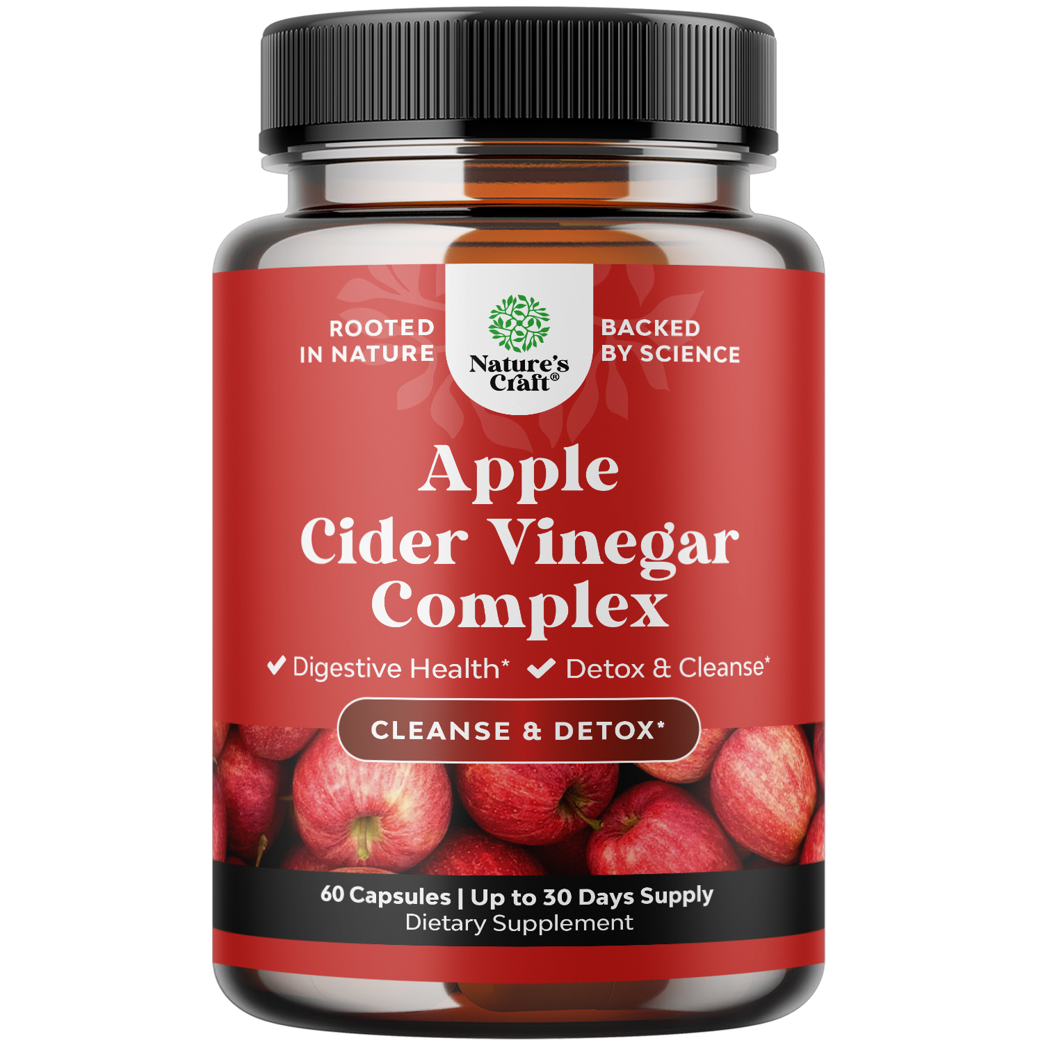thumbnail video image 2 of Natures Craft Apple Cider Vinegar Supplement for Gut Health and Digestive Health, 60 Capsules, 2 of 9