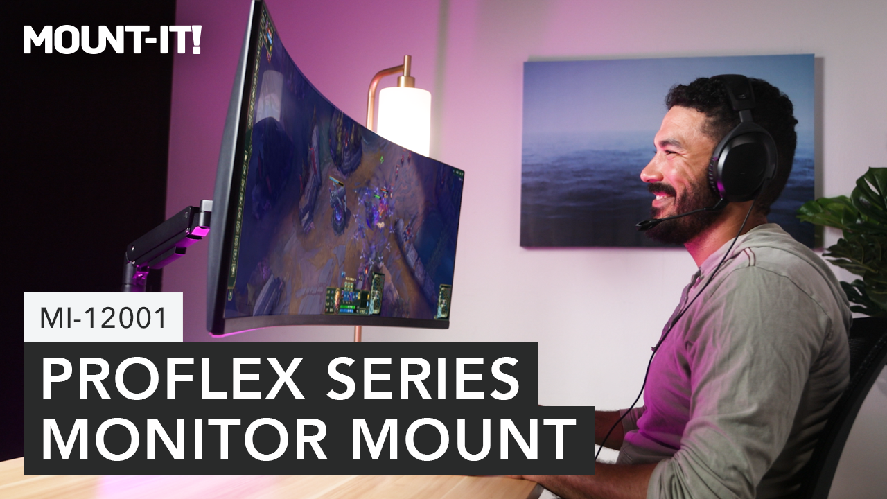 thumbnail video image 2 of Heavy-Duty Monitor Mount with Gas Spring Arm, 2 of 18