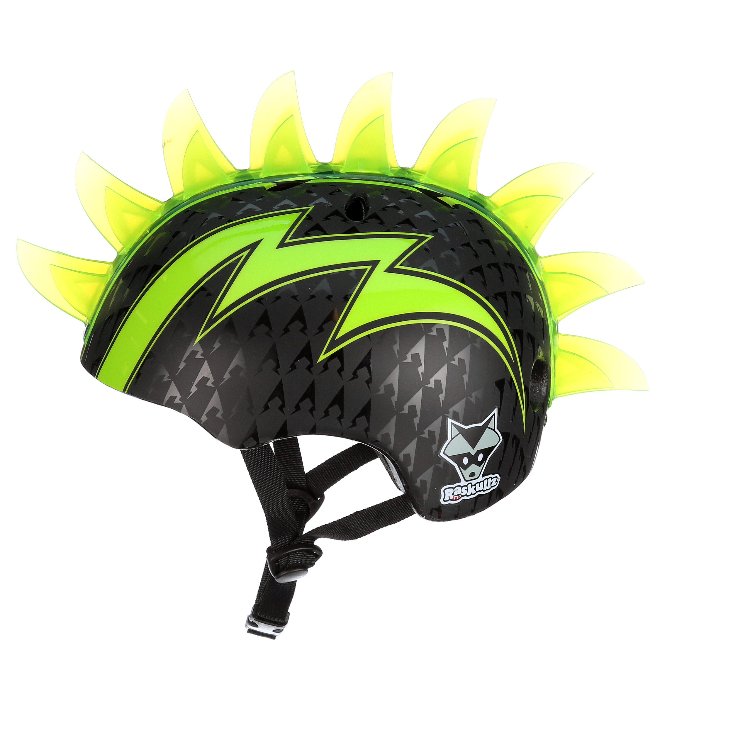 Raskullz Bolt LED Green Bike Helmet, Child 5+ (50-54cm)