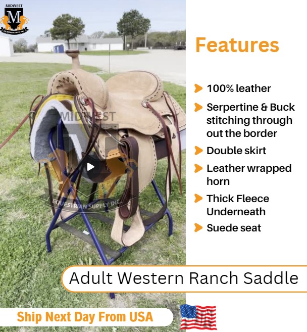 thumbnail video image 2 of RESISTANCE Western Adult Buckstitched Barrel Saddle, 2 of 6