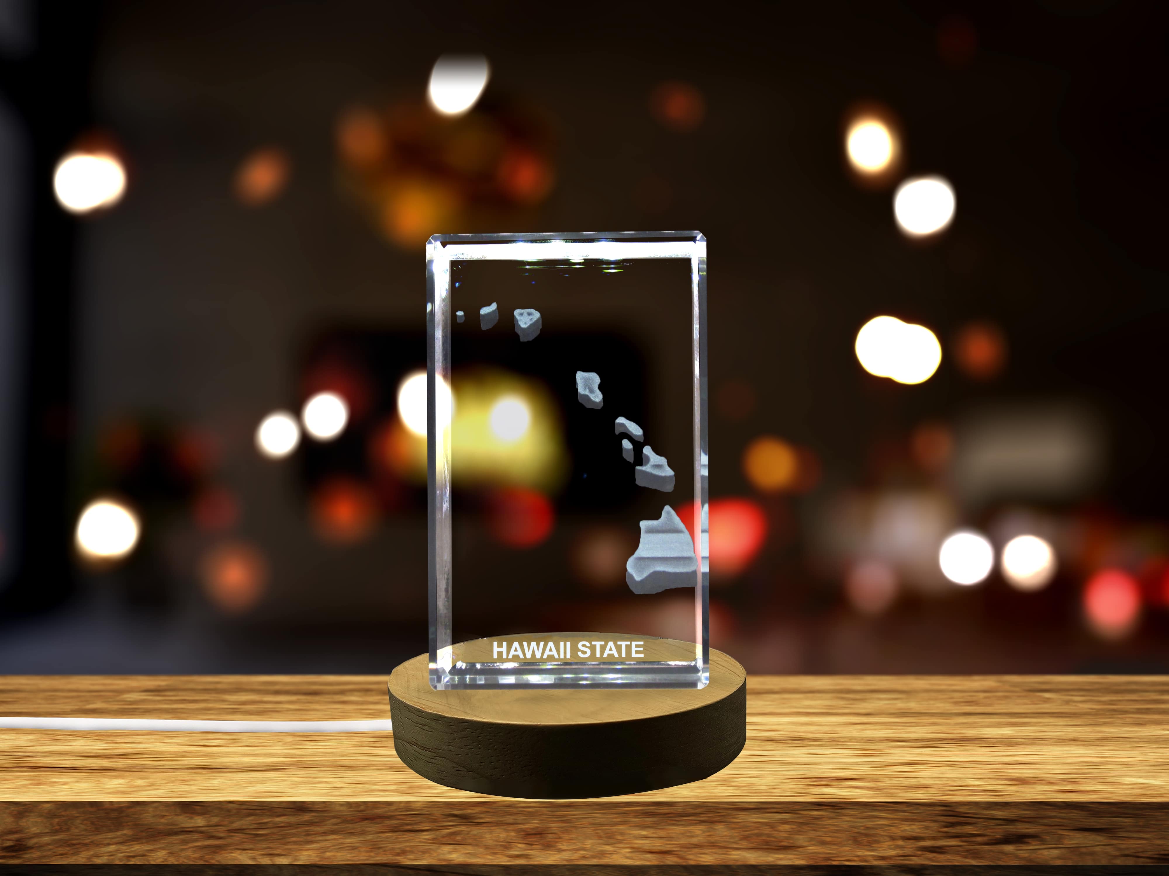 thumbnail video image 2 of Hawaii 3D Engraved Crystal 3D Engraved Crystal Keepsake/Gift/Decor/Collectible/Souvenir, 2 of 8