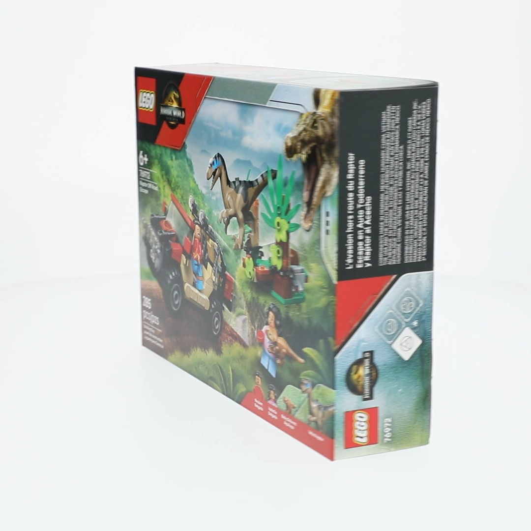 LEGO Jurassic World Raptor Off-Road Escape Dinosaur Toy - Building