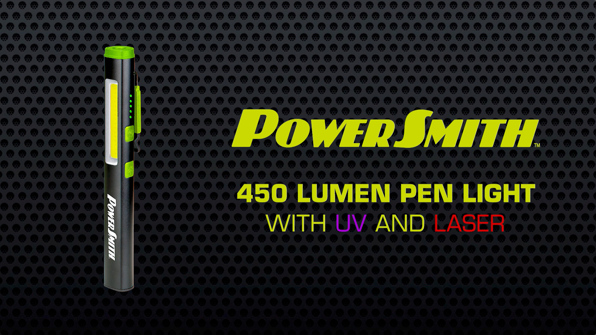 thumbnail video image 2 of Inspection Pen Light 450 Lumen Rechargeable LED, Flood, Spot, 365 nm UV Light, Red Laser Pointer, Aluminum Body, Swivel Magnetic Pocket Clip, 2 of 6