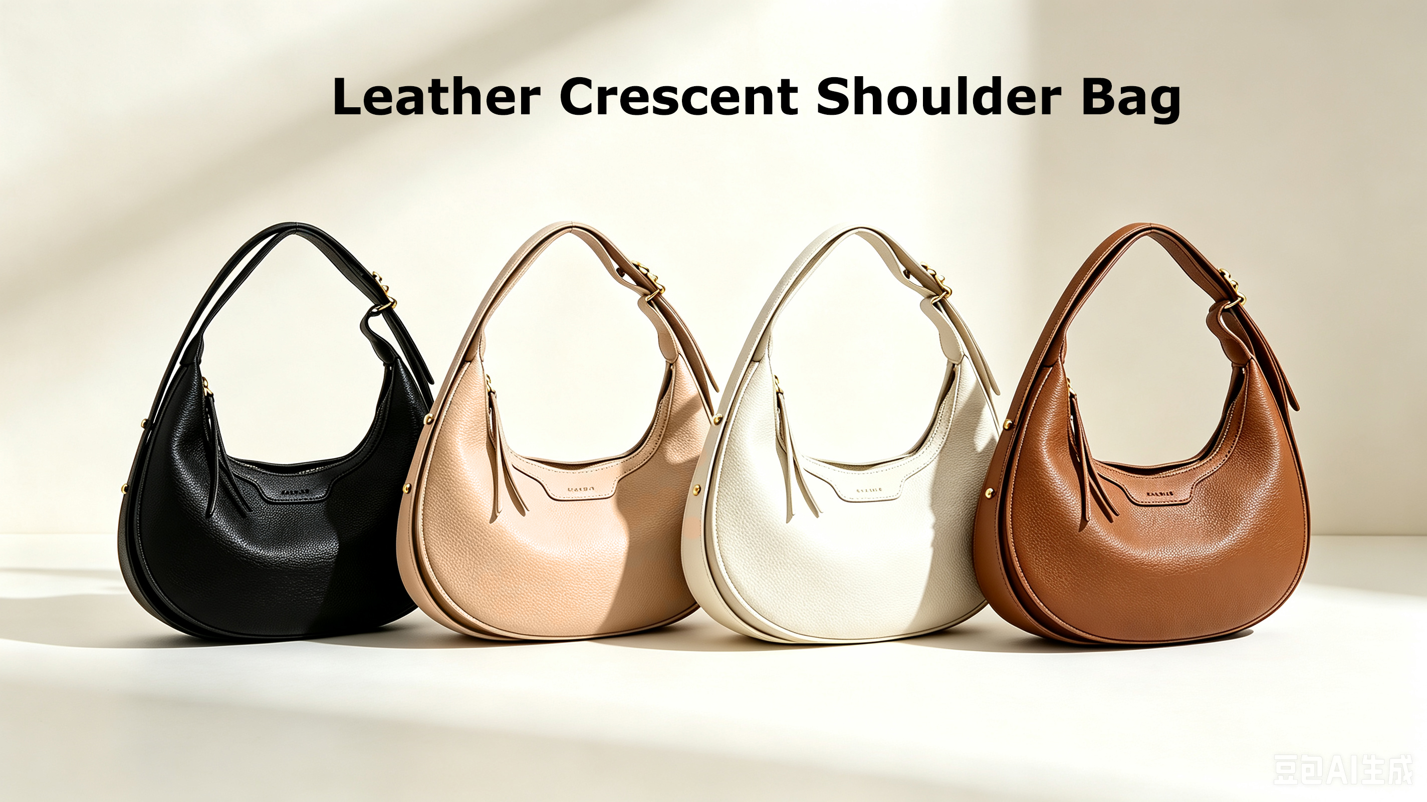 thumbnail video image 2 of KXF Women's Leather Saddle Crossbody Bag, Vintage Casual Crescent Shoulder Purse with Adjustable Strap for Daily Use, 2 of 8