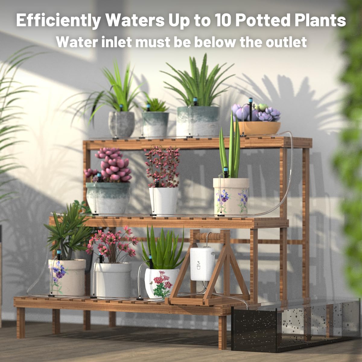 thumbnail video image 2 of GreenVation WiFi Automatic Plant Watering Kit, 10-Zone Sprinkler Timer, Indoor/Outdoor Irrigation System for Garden, 1-Pack, 2 of 13