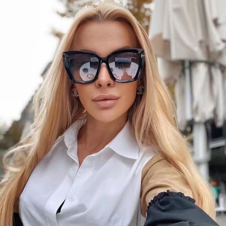 thumbnail video image 2 of US Exclusive ‌‌TF919 Cat-Eye Polarized Sunglasses – Korean Style UV400 Shield‌, 2 of 8