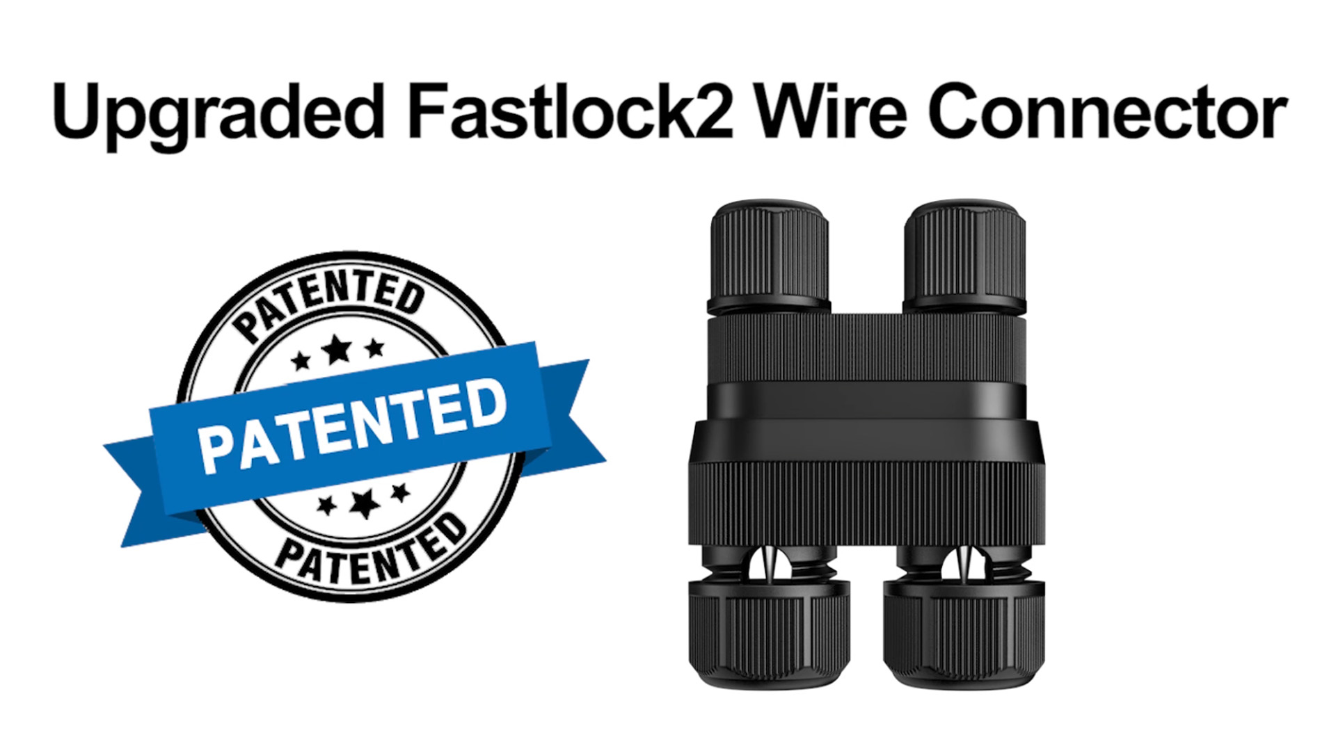 thumbnail video image 2 of SUNVIE Fastlock2 Low Voltage Wire Connector for Landscape Lighting Waterproof 12-18 Gauge Wire Connectors, 20 pack, 2 of 8