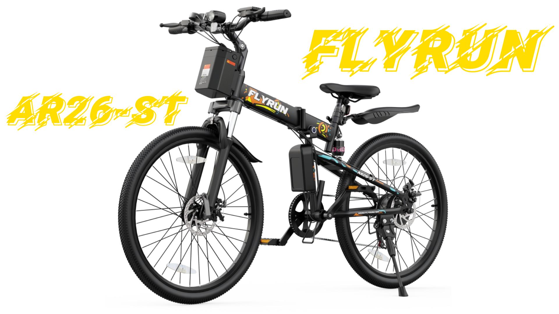 thumbnail video image 2 of FLYRUN 26" Electric Bike for Adults,Folding Ebike with Peak 750W Motor,48V 374.4Wh Removable Battery,LCD Display,Up to 20 MPH,UL2849, 2 of 8