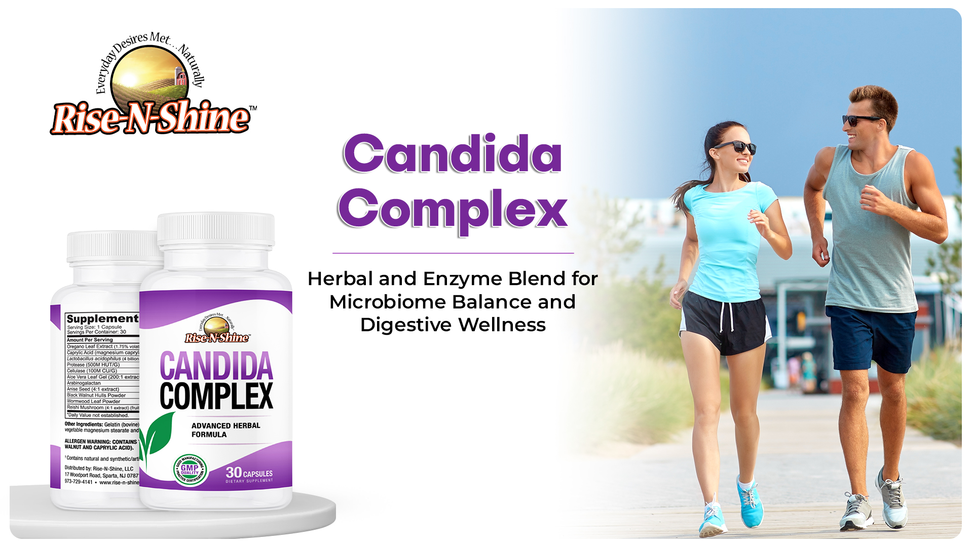 thumbnail video image 2 of Candida Complex,  by Rise-N-Shine– Advanced Herbal Cleanse for Gut Health, Parasite Cleanse & Defense Full-Body Detox, 2 of 12