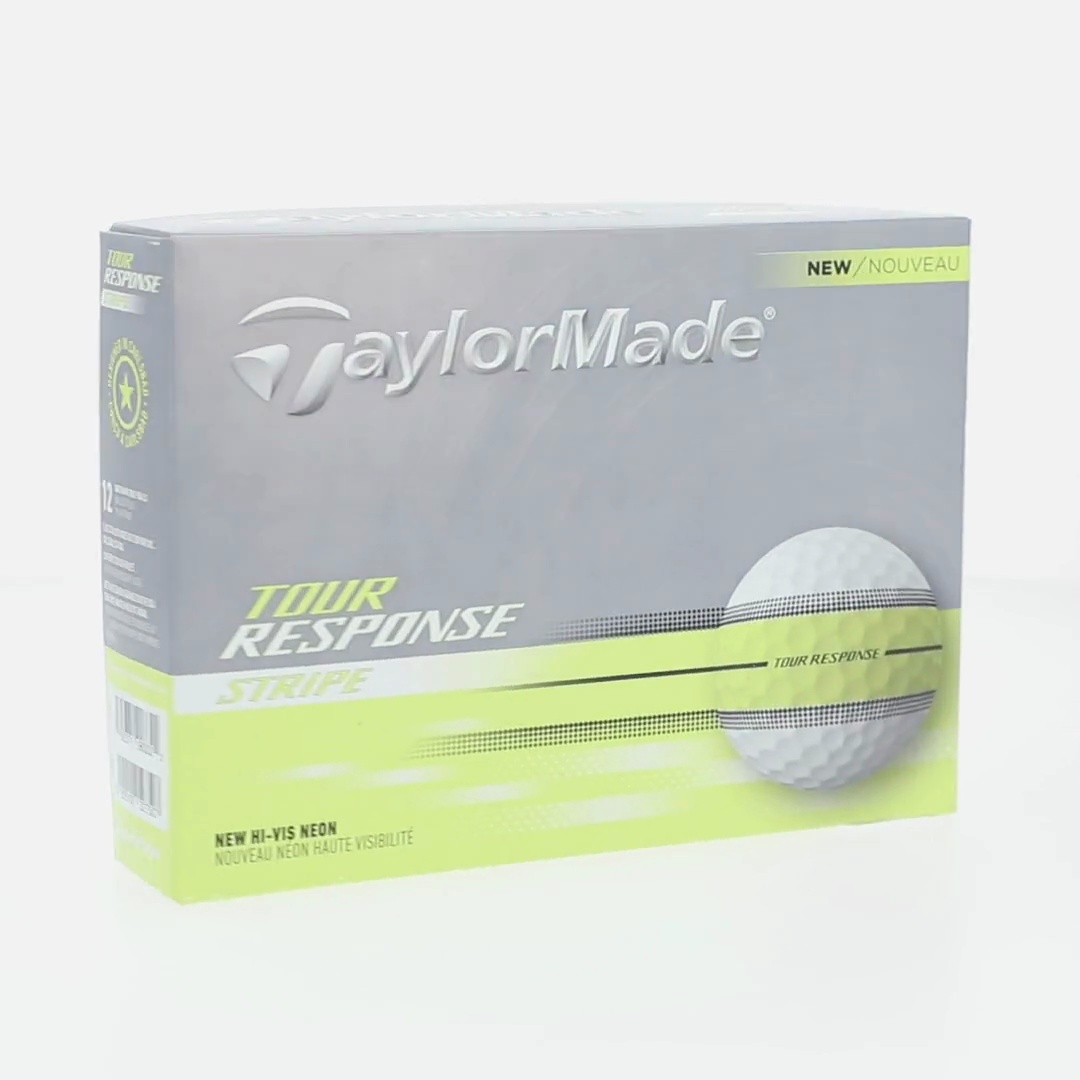 TaylorMade, Golf Balls, 12pk, Tour Response Stripe Yellow