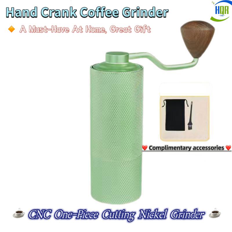 thumbnail video image 2 of Hand Crank Coffee Grinder, CNC One-Piece Cutting Nickel Grinder, A Must-Have At Home, Great Gift, 2 of 14