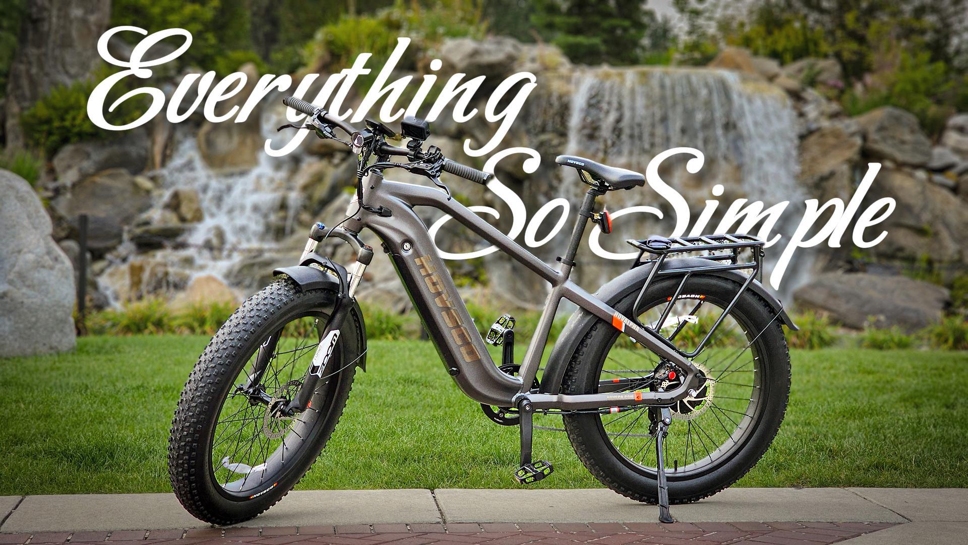 thumbnail video image 2 of HOVSCO HovAlpha 26" Fat Tire Electric Bike, 750W Electric Mountain Bike for Adults, 48V/20AH Samsung/LG Battery, APP Control, UL2849, Classical Green, 2 of 8