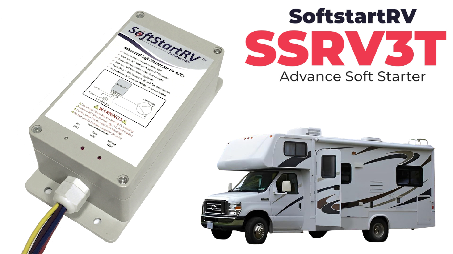 SoftStartRV SSRV3T By NetworkRV Enable Easy start AC Unit-Run On Small ...