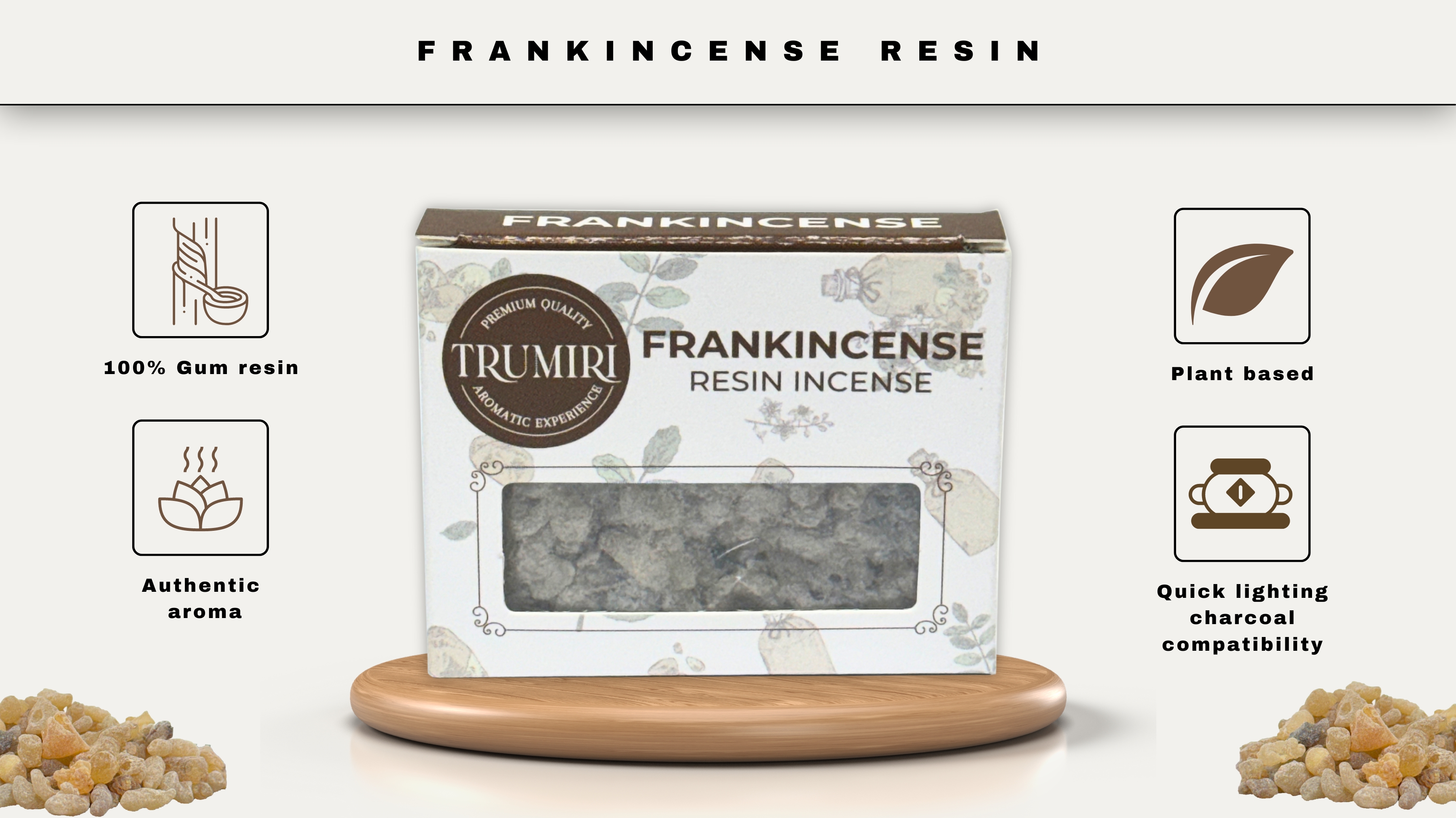 thumbnail video image 2 of Frankincense Resin Incense for Church - Natural Tree Gum Sap - 30g Pack, 2 of 4