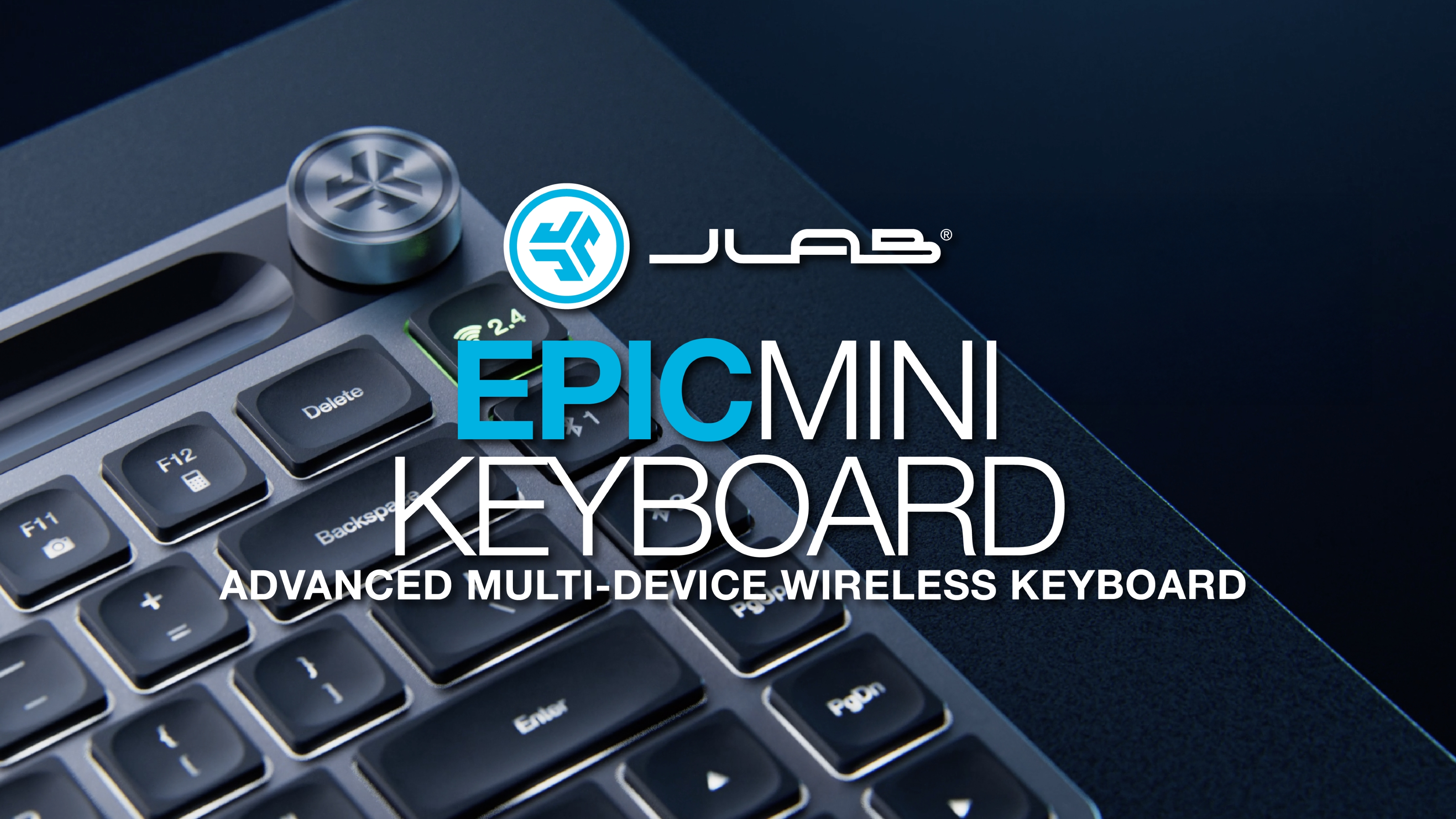 thumbnail video image 2 of JLab Epic Mini Advanced Multi-device Wireless Keyboard, 2 of 6