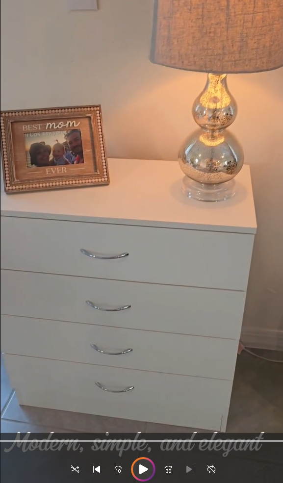 thumbnail video image 2 of PAPROOS 4 Drawer Dresser, Bedroom Chest of Drawers, Wood Dresser Organizer Cabinet, Modern Dresser Storage Cabinet, Easy Assembly, White, 2 of 12