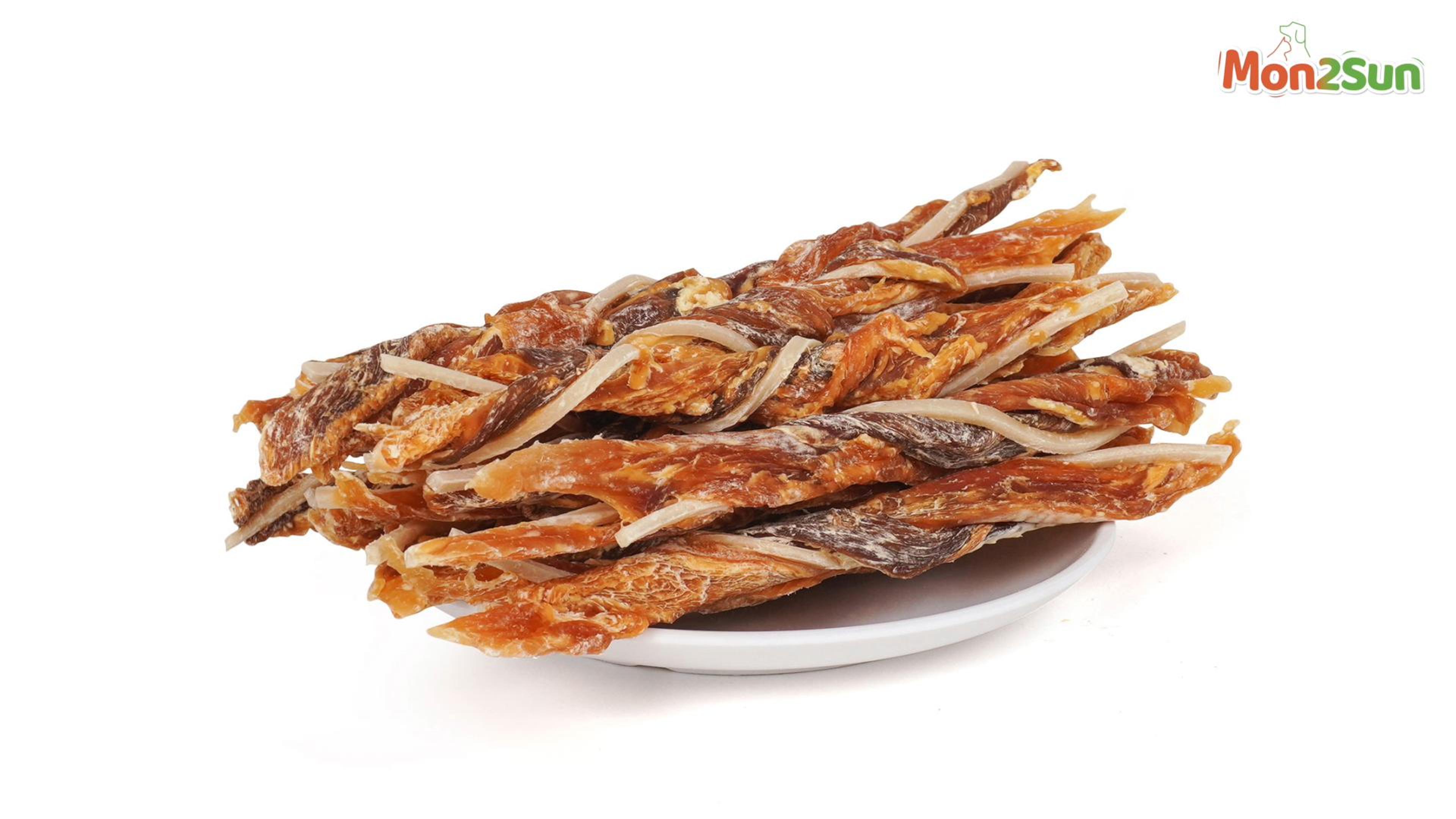 thumbnail video image 2 of MON2SUN Chicken Duck & Codfish Twist Sticks Small Dog Treats, 17.64 oz (25 Count), 5-7 Inch, 2 of 9