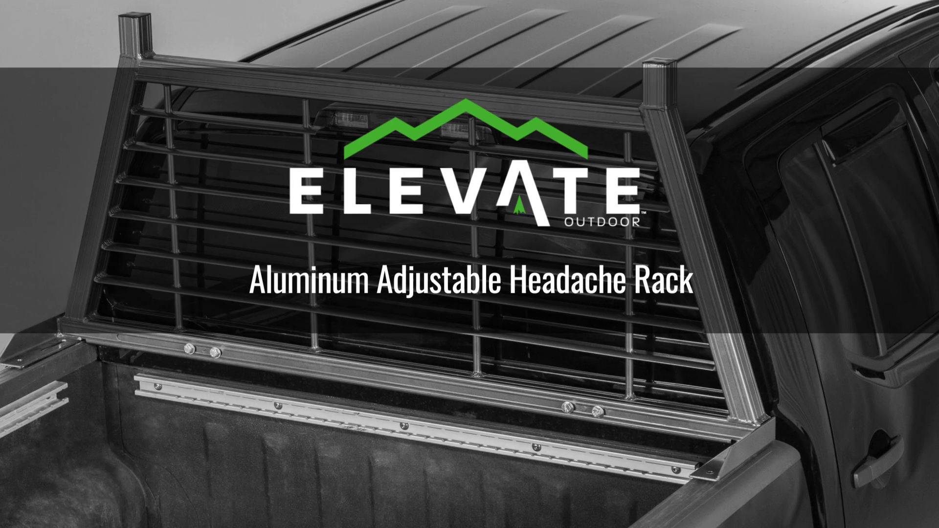 thumbnail video image 2 of Elevate Outdoor AHAR Elevate Outdoor Aluminum Adjustable Headache Rack, 2 of 7