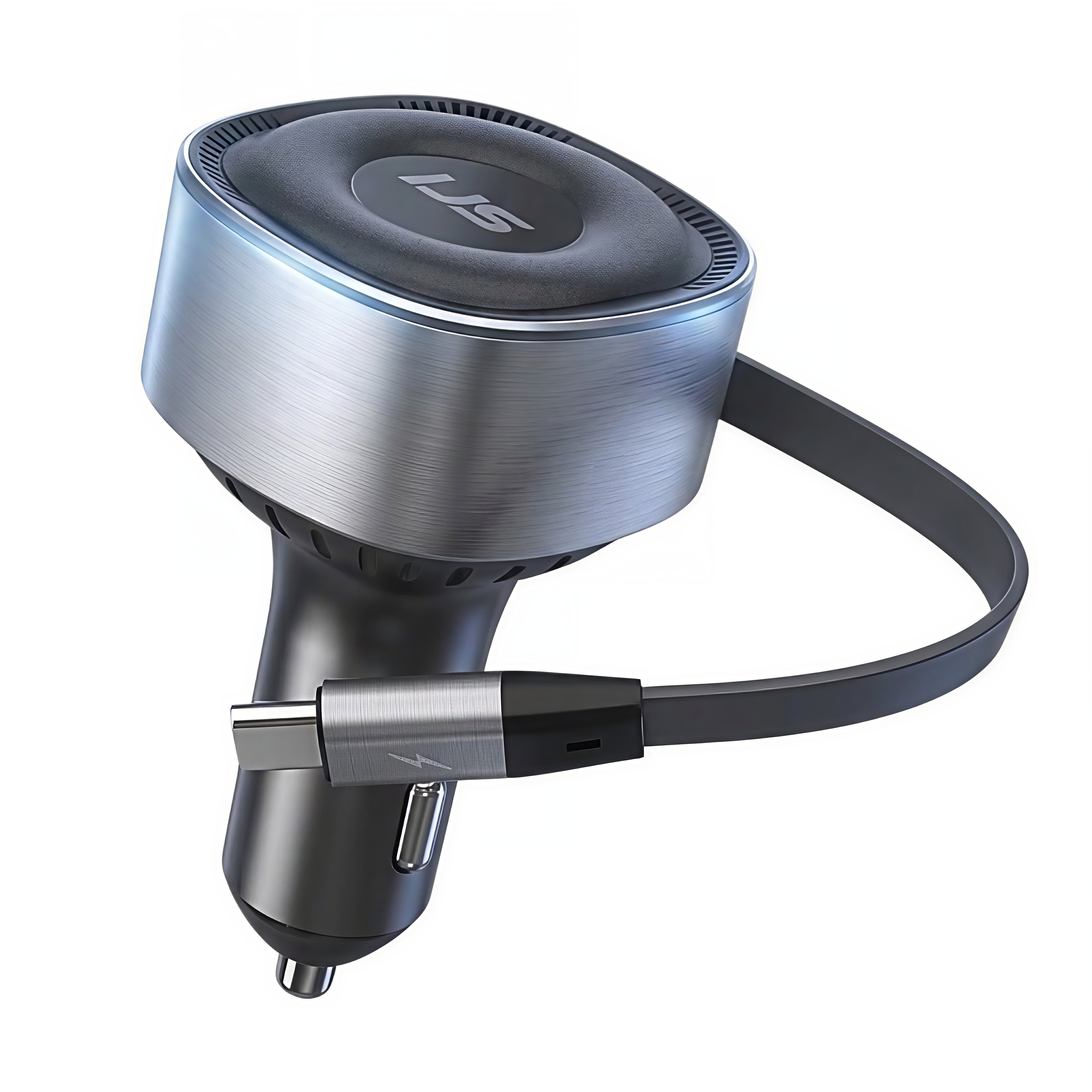 thumbnail video image 2 of IJS Retractable Car Charger, Type-C Fast Charger with Retractable Phone Cable, for Samsung, iPhone and Pixel Phones, 30W USB-C, 2 of 10