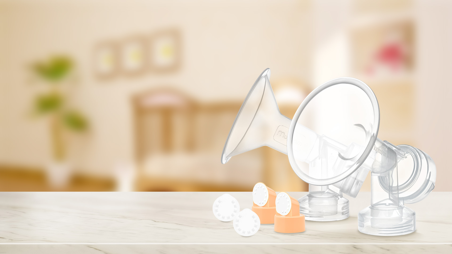 thumbnail video image 2 of 26 mm 2xOne-Piece Breastshield w/Valve and Membrane for Medela Breast Pumps; Made by Maymom, 2 of 9