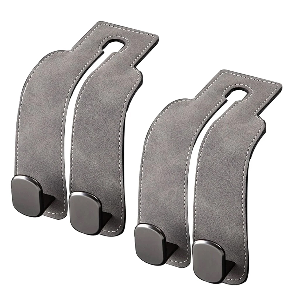 thumbnail video image 2 of 2 Pack Car Hooks for Headrest, Car Seat Back Storage Hook for Headrest, Multifunctional Car Bag Hook for Purses and Bags, Car Seat Back Storage Hook Accessories (Gray), 2 of 9