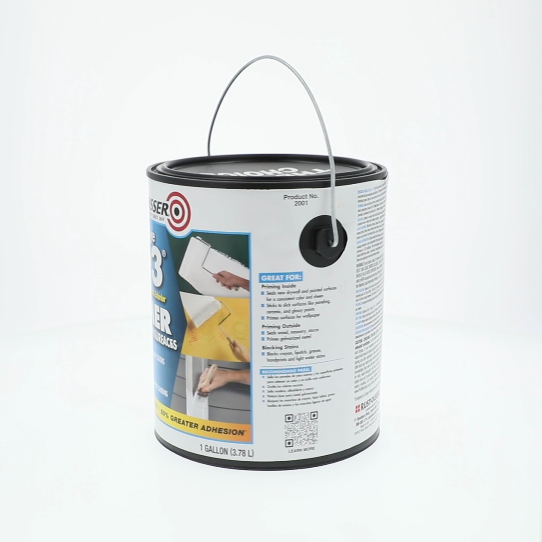 Zinsser Bulls Eye 1-2-3 Water Based Primer Sealer Interior/Exterior Glossy Deep Tint 1 Gl 6 Oz - House Primers - View #7