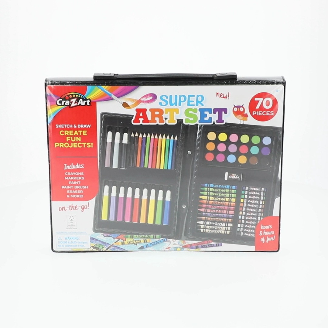Cra-Z-Art Super Art Set-70 Piece Set Toy for Creative Exploration