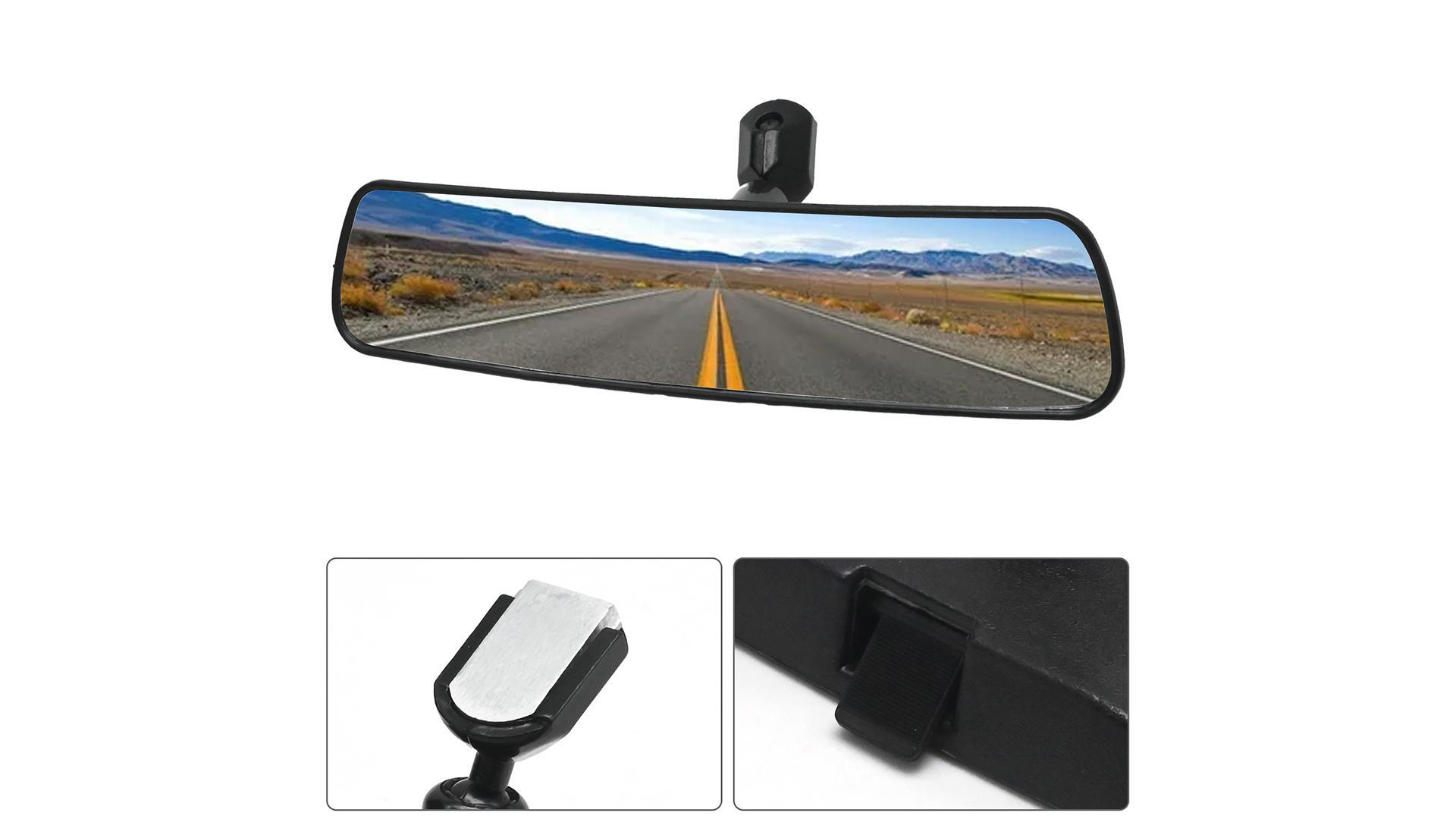 thumbnail video image 2 of Anxingo 10-Inch Universal Rear View Mirror, Wide Angle Car Interior Rear View Mirror for Cars SUVs and Trucks, 2 of 8