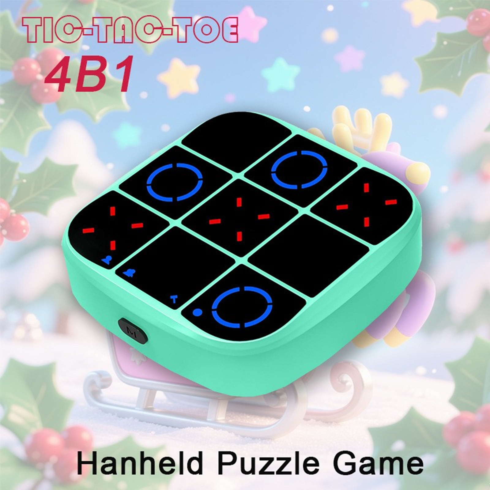 thumbnail video image 2 of Electronic Tic Tac Toe Game, Upgraded 4-in-1 Handheld Digital Puzzle Console, Portable Travel Brain Toy, Gift for Kids 4+ Home, School, Yellow, 2 of 12