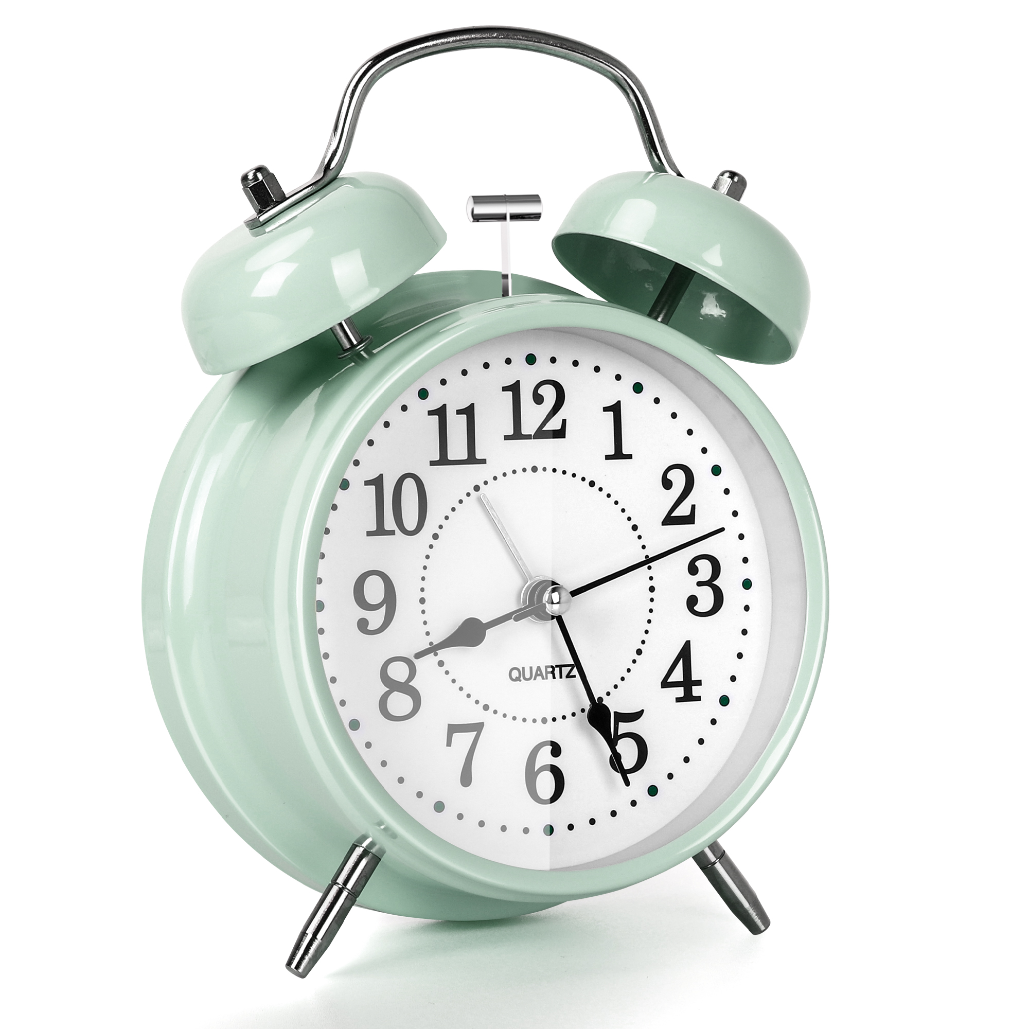 thumbnail video image 2 of Super Loud Alarm Clock for Heavy Sleepers, 4 inches Twin Bell Alarm Clock with Backlight, Silent Non-Ticking & Luminous dial, Digital Alarm Clocks for Kids, Adults, Bedrooms(Green), 2 of 8