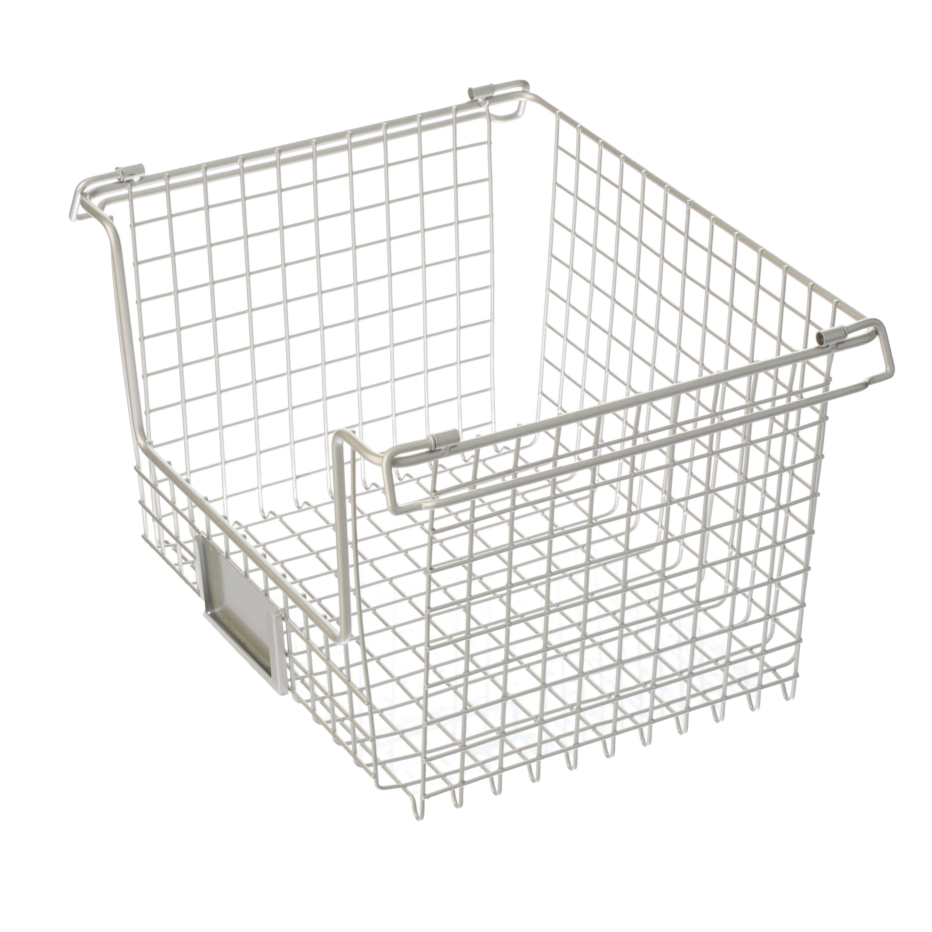 iDesign 10x10x7.75 Classico Stackable Basket Silver