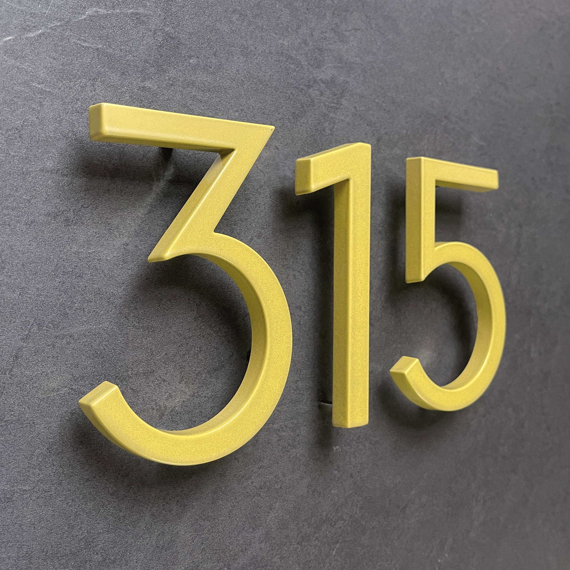 thumbnail video image 2 of HASWARE 5 inch (12.5 cm) Floating House Number Apartment Door Numbers Mailbox Address Sign, Zinc Alloy (#0, Golden), 2 of 5