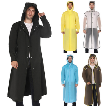 thumbnail video image 2 of Baqcunre Jackets for Men Adult Wrapped Raincoat Protective Jacket Mountaineering Fishing Transparent Thickened Poncho Winter Coats for Men Tops for Men Yellow 3XL, 2 of 4