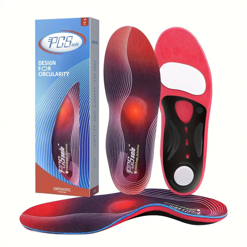 thumbnail video image 2 of PCSsole Heavy Duty Support Pain Relief Insoles- 220+ lbs High Arch Support Insoles with Comfort Gel for Men and Women,Flat Feet Orthotic Insert,Work Boot Insoles for Plantar Fasciitis,Foot Pain, 2 of 7