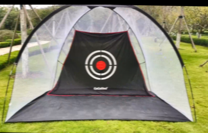 thumbnail video image 2 of Gagalileo 12' x 7' Golf Practice Net with Large Impact Target, Portable Backyard Driving Range Hitting Net, Easy Setup Indoor Outdoor Training Aid with Carry Bag & Stakes, 2 of 10