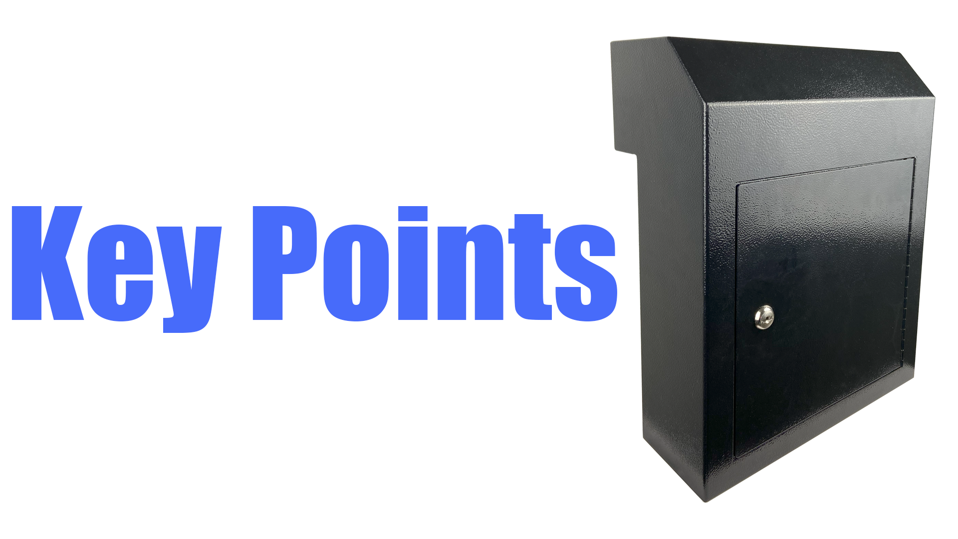 thumbnail video image 2 of Plugsharge Through The Door Mail Drop Box - 1.5mm Steel Payment Dropbox - Door Mount Theft Proof Mailbox - Locking Deposit Drop Box for Night Key, Deposit, Cash, and Rent, Black, 2 of 10