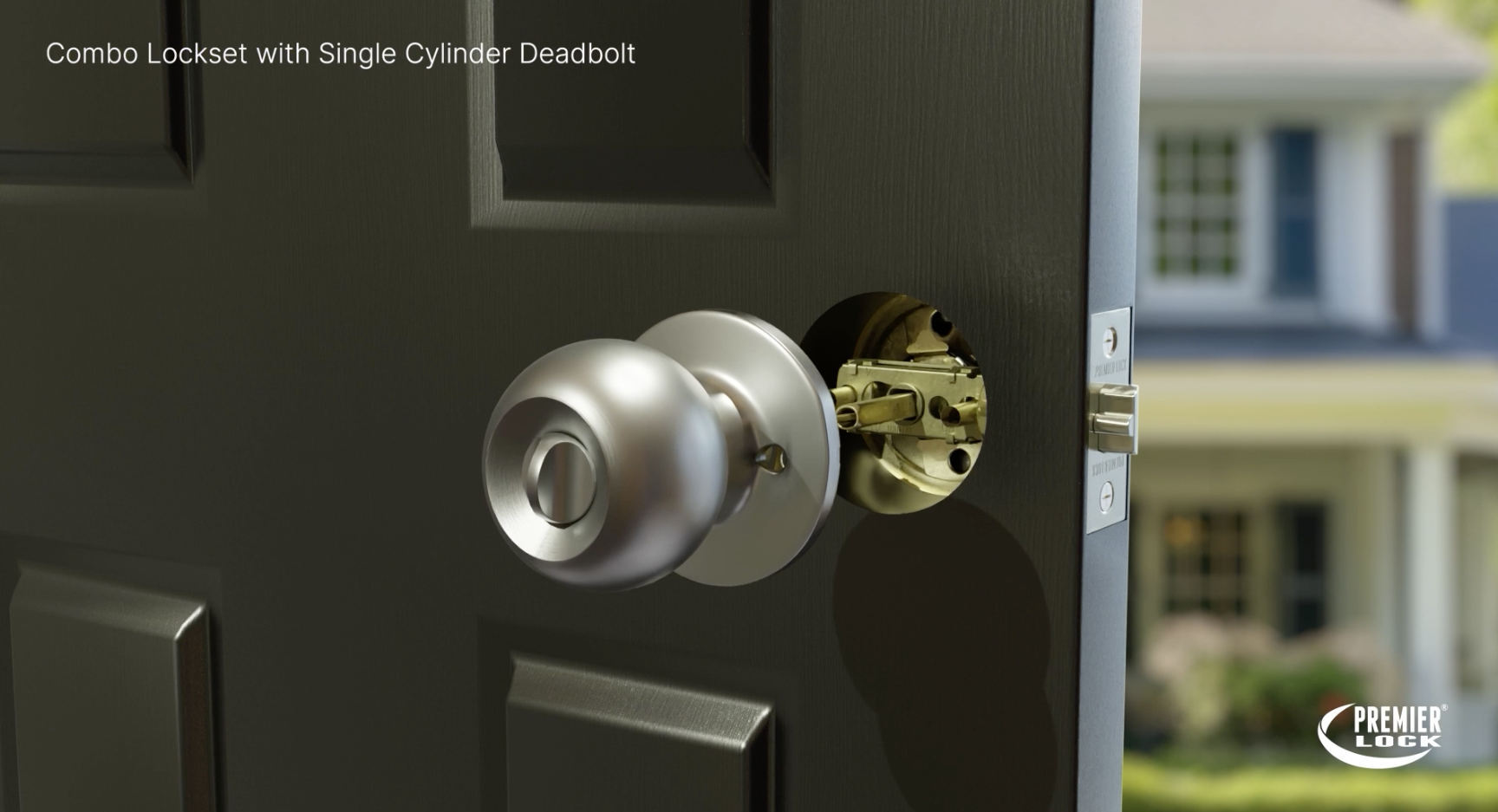 thumbnail video image 2 of Black Entry Lock Set Door Knob & Deadbolt Keyed Alike KW1 Keyway (Set of 12). 72 Total Keys, Keyed Alike by Set, 2 of 9