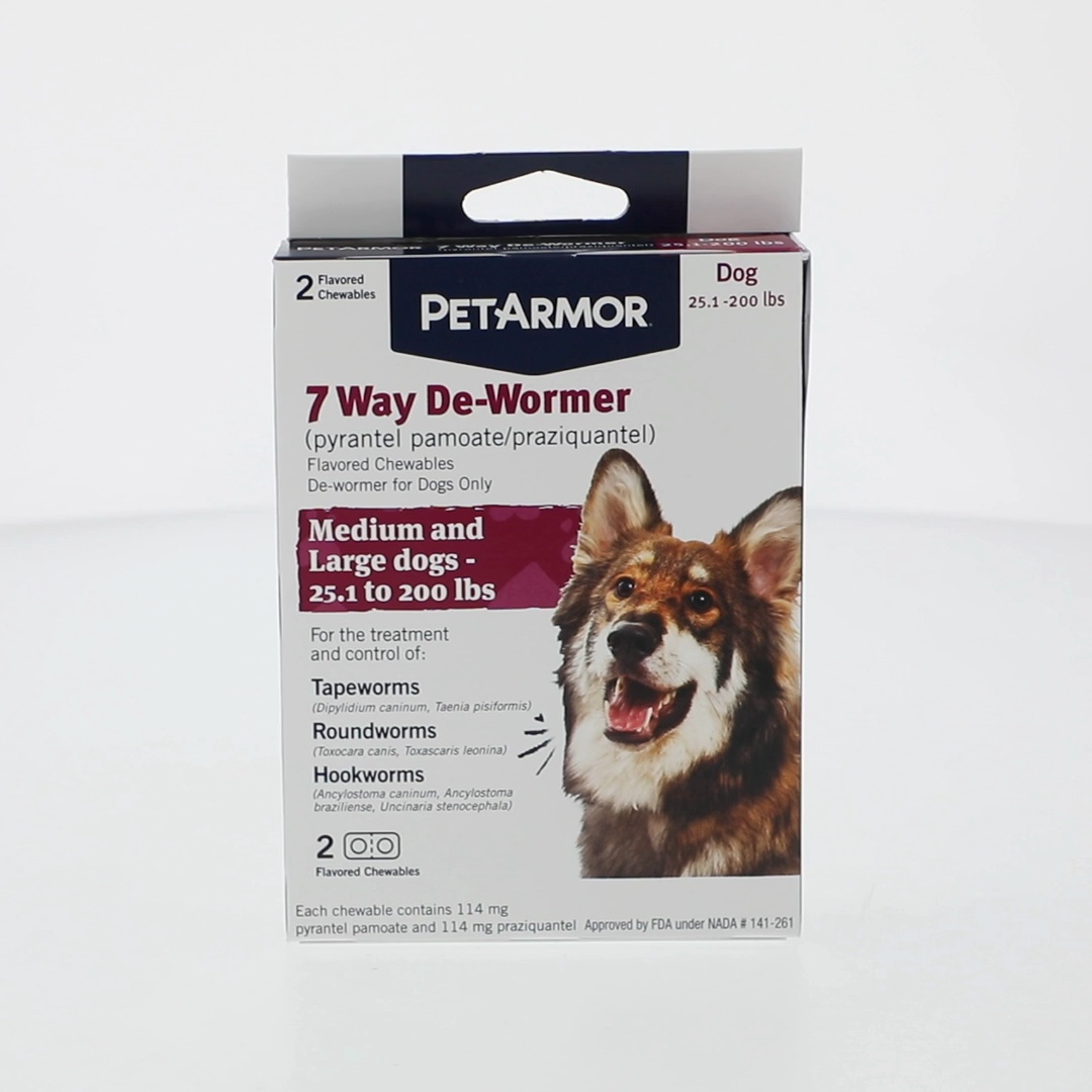 PetArmor For Dogs 7 Way De-Wormer For Medium & Large Dogs
