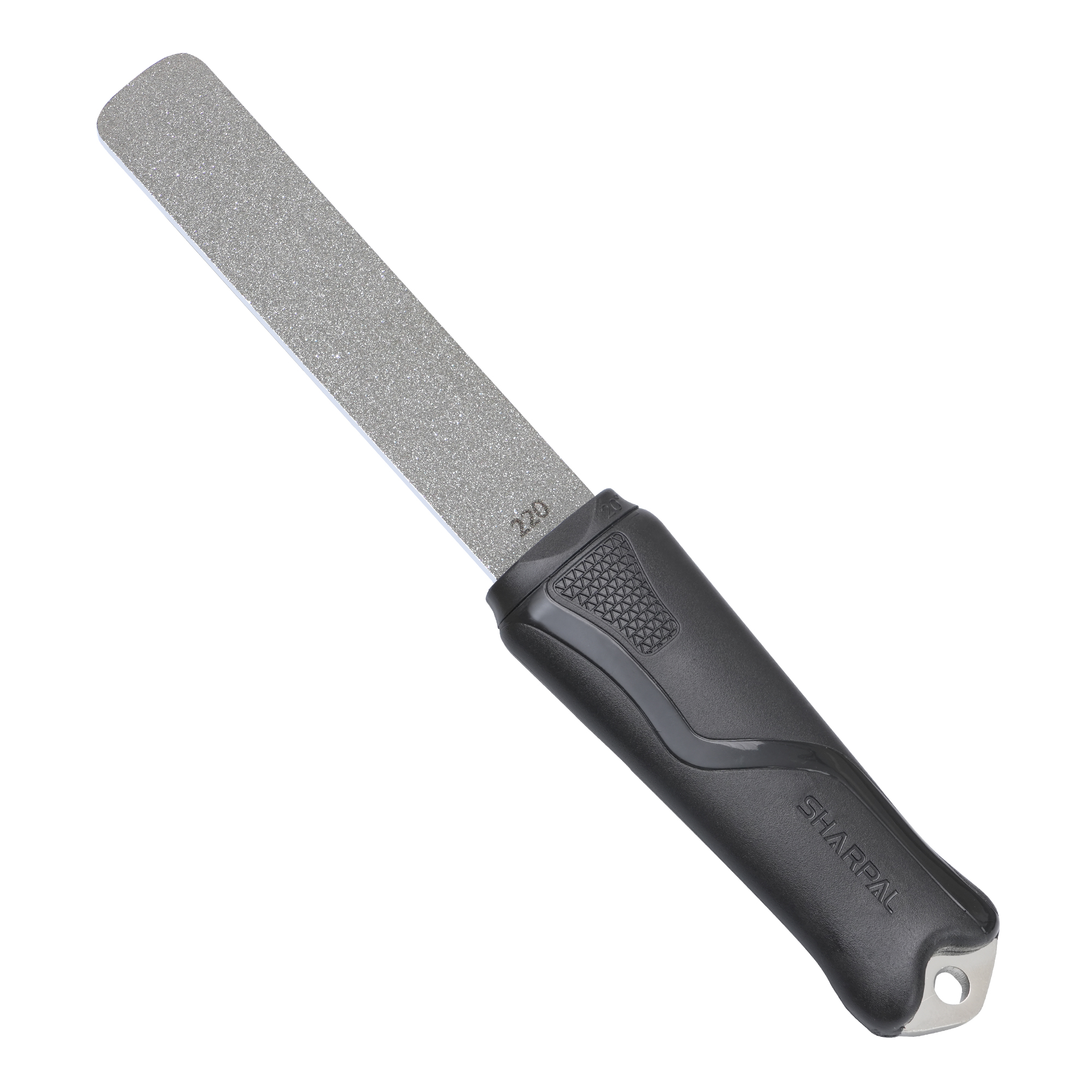 thumbnail video image 2 of SHARPAL 120N Dual-Grit Diamond Sharpening Stone File with Angle Guide, 220/600 Grit Tool Sharpener for Lawn Mower Blades, Axes, Hatchets, Machetes, Hedge Shears, Knives, Chisels & Drills, 2 of 9