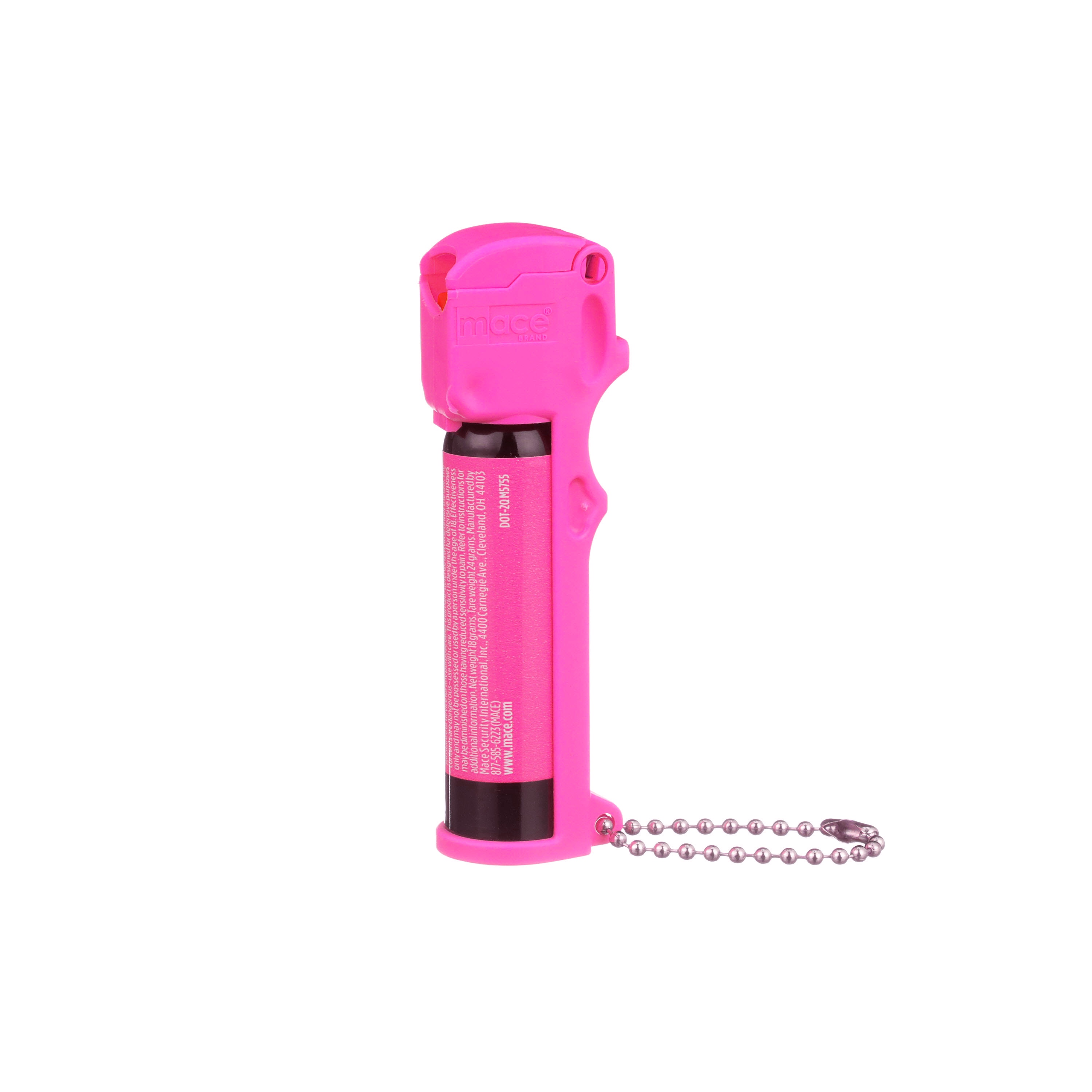 Mace Brand Police Strength Pepper Spray 4-Pack (Hot Pink) - 12ft Range, UV Dye, Adjustable Strap & Keychain